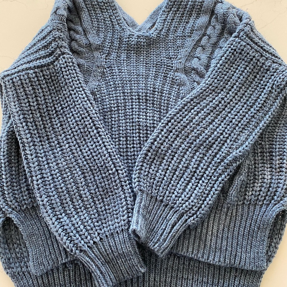 Oversized blue sweater